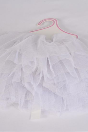 Tutu Dress White / PC White , Size - 0 - 12 month , Display Card OPP bag & UPC Code