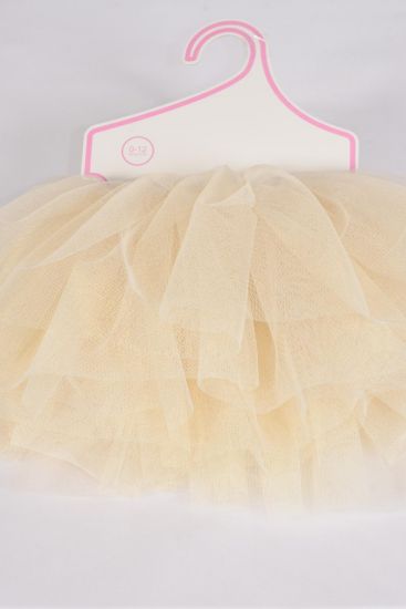 Tutu Dress Beige Cream / PC  Cream or Beige , Size - 0 -12 month , Display Card OPP bag & UPC Code