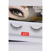 Eyelashes Metallic Gold Style #651/DZ **Style #651** Individual Display Box UPC Code,12 Card=Dozen