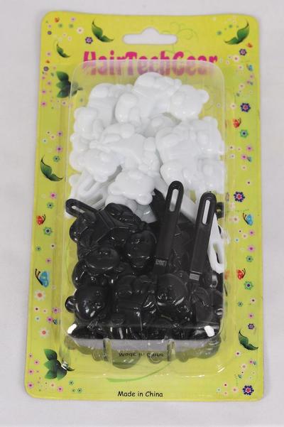 Barrettes Teddy Bear Mix / 12 Card = Dozen Choose Colors , Each Card have UPC Code , 12 Card = Dozen 