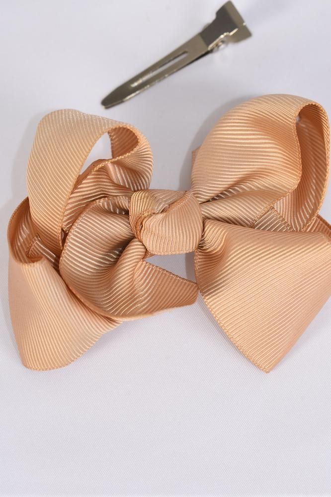 Hair Bow Large Grosgrain Bowtie Alligator clip/DZ Size3"x 2" Wide
