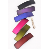 Hair Barrette French Clip Fall Multi/DZ **French Clip** Size-4.5&quot;x 1.25&quot; Wide,2 of each Color Asst,Hang Card &amp; Individual OPP Bag &amp; UPC Code