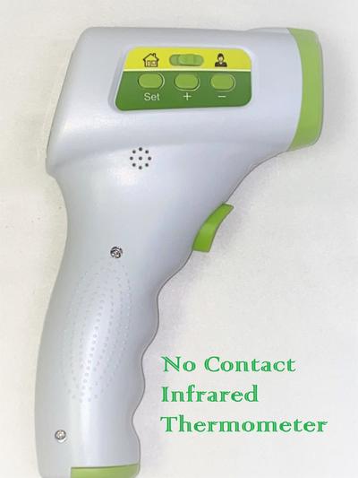 Infrared Thermometer - No Contact Measure in 1 Second. 3 color alarm, 32 sets of memory, 2 AA batt not included
