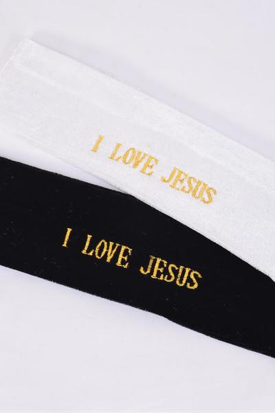 Headband Velvet Embroidery Stretch / 12 pcs = Dozen Stretch , Width -2.5" Wide , Choose Multi or Black White Mix , Individual OPP bag