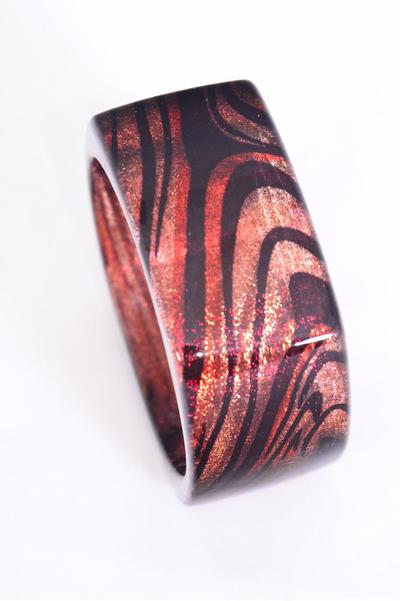 Bracelet Square Bangle Poly / 12 pcs = Dozen Size - 2.75" x 1.25" Dia Wide , Choose Colours , OPP bag & UPC Code