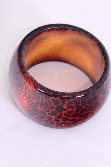 Bracelet Bangle Poly Cheetah Print / PC match 02432 Cheetah - Size - 2.75" x 1.75 Wide , OPP Bag & UPC Code