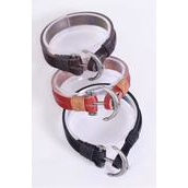 Bracelet Real Leather Nautical Double Wrap Silver Anchor/DZ **Unisex** 4 of each Color Asst,Hang Tag OPP Bag & UPC Code
