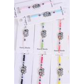 Bracelet Cute Elephant Indian Beads Multi/DZ **Multi** Pull-String, Adjustable, 12 Color Mix,Individual Hang tag & OPP Bag & UPC Code