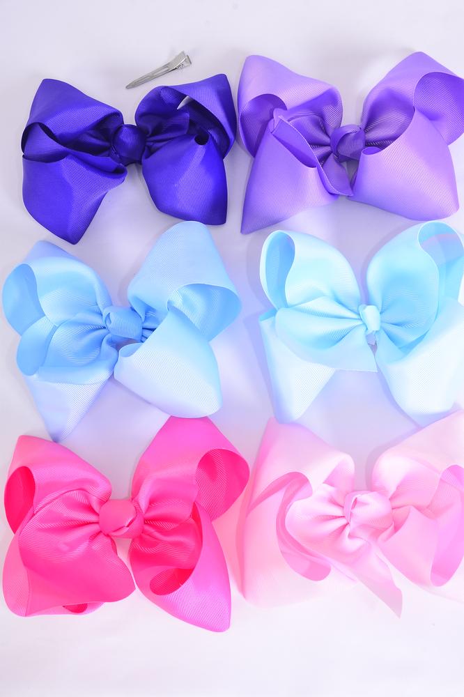 Hair Bow Extra Jumbo Cheer Type Bow Spring Mix Grosgrain Bow-tie/DZ