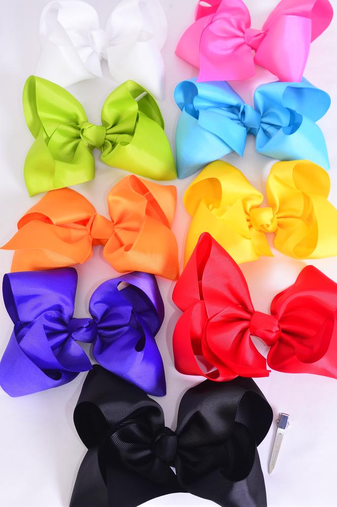 Denim Hair Bow On Alligator Clip