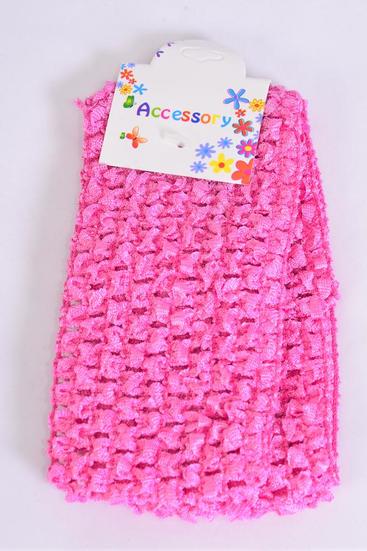 Ballerina Headband 24 pcs Stretch Hot Pink / 12 card = Dozen Hot Pink , Size - 2.75" x 5.5" Wide , Hang tag & UPC Code , each card has 2pcs , 12 card = Dozen