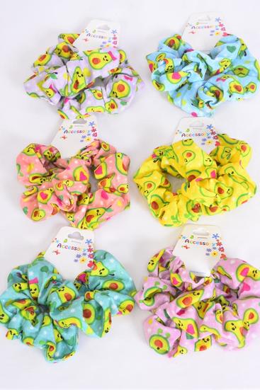 Scrunches Cotton Stretch 24 pcs Avocadorable/DZ **Multi** Stretch,2 Of each Pattern Asst,Hang Tag & OPP Bag                                         -