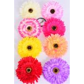 Silk Flower Large 2 tone Multi Life Like Alligator Clip/DZ **Multi** Size-6&quot; wide,Alligator Clip &amp; Brooch &amp; Elastic Pony,2 Red,2 Hot Pink,2 Pink,2 Peach,1 Beige,1 Purple,1 Yellow,1 Fuchsia,8 Color Asst