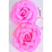 Silk Flower Large Rose Pink Mix Alligator Clip/DZ **Pink Mix** Size-5.5&quot; Wide, Alligator Clip &amp; Elastic Pony &amp; Brooch,6 Sherbet,6 Rose Bloom Asst,Display Card &amp; UPC Code,W Clear Box
