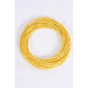 Bracelet Bangles 50 pcs Intertwined Gold/DZ Size-3&quot; Dia Wide, Hang Tag &amp; OPP bag &amp; UPC Code