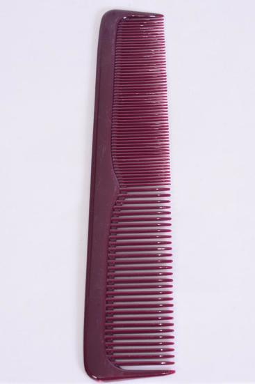 Comb 9 inch Breakable Dresser Comb Wine / 12 pcs = Dozen Wine , Size - 9" Long , Individual Pack & UPC Code