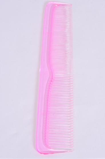 Comb 9 inch Breakable Dresser Comb Pink / 12 pcs = Dozen Pink , Size - 9" Long , Individual Pack & UPC Code