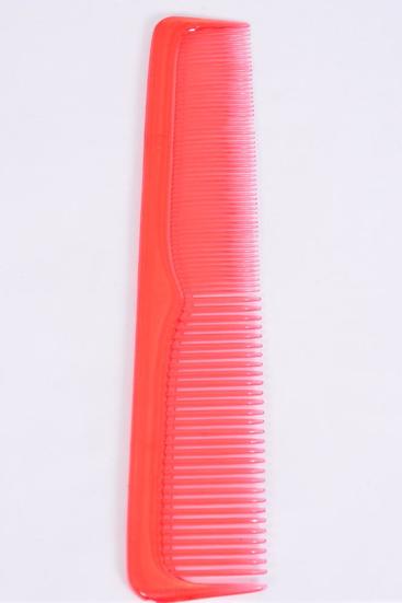 Comb 9 Inch Breakable Dresser Comb Trans Red / 12 pcs = Dozen Red , Size - 9" Long , Individual Pack & UPC Code