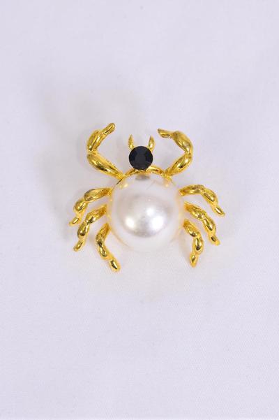 Brooch Pear Spider/PC Size-2.5"x 1.25" Wide,Display Card & OPP Bag & UPC Code
