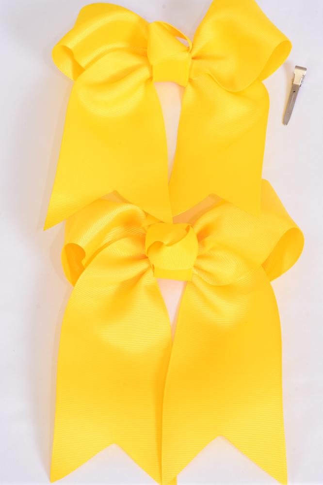 yellow bow hair tie