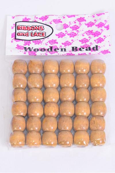 Wooden Beads 432 pcs 12 mm Wide / 12 Bag = Dozen Size - 12 mm Wide , UPC Code , Choose Colors , 36 pcs per Bag , 12 Bag per = Dozen