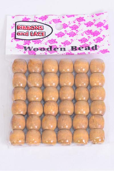 Wooden Beads 432 pcs 12 mm Wide / 12 Bag = Dozen Size - 12 mm Wide , UPC Code , Choose Colors , 36 pcs per Bag , 12 Bag per = Dozen