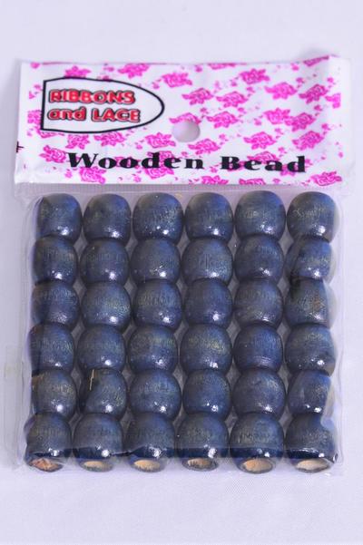 Wooden Beads 432 pcs 12 mm Wide / 12 Bag = Dozen Size - 12 mm Wide , UPC Code , Choose Colors , 36 pcs per Bag , 12 Bag per = Dozen