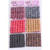 Wooden Beads 432 pcs 12 mm Wide/DZ Size-12 mm Wide, UPC Code,Choose Colors,36 pcs per Bag,12 Bag per= Dozen