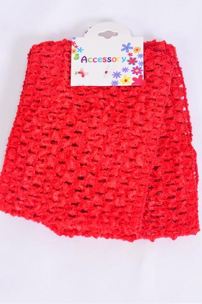 Ballerina Headband 24 pcs Turban 4 Inch Wide Red / 12 card = Dozen Stretch , Size-4" Wide , Hang Tag & OPP Bag & UPC Code