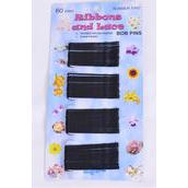 Bobby Pins Black Tips 60 ct/DZ Size-1.75&quot; Long,each card have 60 ct,12 card=Dozen,UPC Code