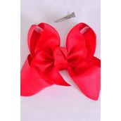 Hair Bow Jumbo Red Alligator Clip 6&quot;x 5&quot; Grosgrain Bow-tie/DZ **Red** Size-6&quot;x 5&quot; Wide,Alligator Clip,Clip Strip &amp; UPC Code
